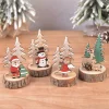décorations de noël, ornements en bois, mini décoration de bureau pour arbre de noël, parfaite pour la table à manger