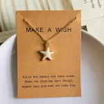 Collier étoile de mer pour cadeau de vacances d&rsquo;été, mignon, joli, nouvelle mode, ras du cou, vente en gros de bijoux