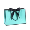 sacs en papier cadeaux avec poignées, sac à main pour cadeaux de fête, ruban à nœud, emballage de bijoux, anniversaire, mariage, remise de diplôme, emballage cadeau