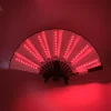 led ventilateur à main lumineux éclairer ventilateur pliant brillant ventilateur à main scène performance anniversaire fête de mariage danse festival bar fournitures