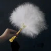 Éventail pliant en plumes lolita, nickel é japonais, sombre, gothique, danse de cour, éventail à main, accessoires de fête de mariage