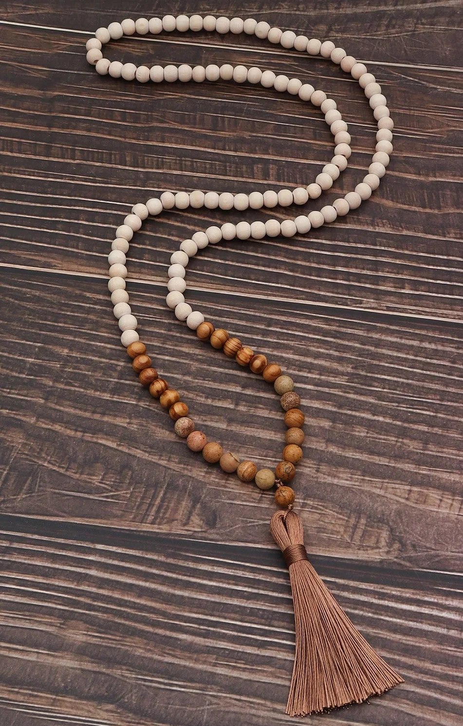 obega – collier à pampilles en perles de bois naturel, style bohème, fait à la main, mode rétro, bijoux de fête, cadeau pour femmes obega – collier à pampilles en perles de bois naturel, style bohème, fait à la main, mode rétro, bijoux de fête, cadeau pour femmes