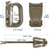 kit d'accessoires molle pour sac à dos extérieur, équipement de verrouillage, support en maille, construction élastique, accessoire de chasse, 13