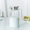 bouilloire en verre borosilicate de grande capacité, théière, degré de chaleur, pour thé, jus, eau, 1200ml, 1600ml