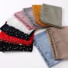 Perles de luxe Turban islamique en mousseline de soie perles enveloppes châle mince Bandana malaisie foulard femmes Perles de luxe Turban islamique en mousseline de soie perles enveloppes châle mince Bandana malaisie foulard femmes
