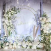 fleur en soie pour mariage, série blanche, haute qualité, fond de bricolage, décoration murale, accessoires de photographie, maison et hôtel