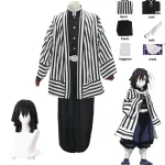 Halloween Perruque de Costume de Cosplay Kimono tueur de démons Kimetsu No Yaiba Iguro Obanai Haori, accessoires de serpent blanc Halloween Perruque de Costume de Cosplay Kimono tueur de démons Kimetsu No Yaiba Iguro Obanai Haori, accessoires de serpent blanc