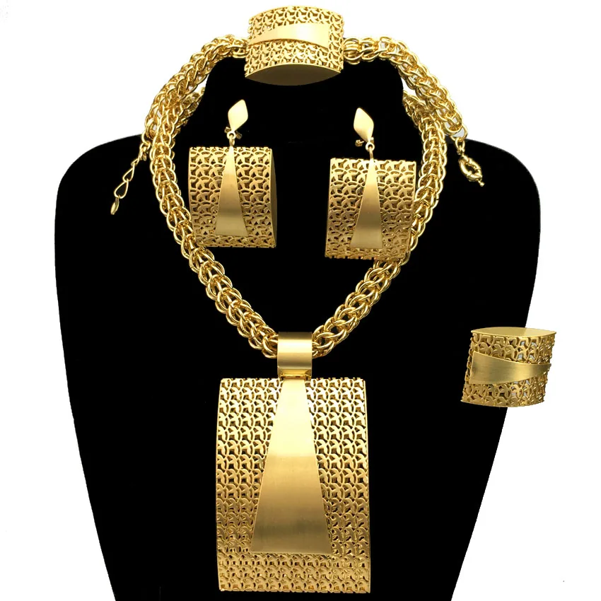 Grand pendentif africain de haute qualité, ensemble de bijoux plaqués or, italien et brésilien, dubaï, FHK12864, nouvelle collection 2023 Grand pendentif africain de haute qualité, ensemble de bijoux plaqués or, italien et brésilien, dubaï, FHK12864, nouvelle collection 2023