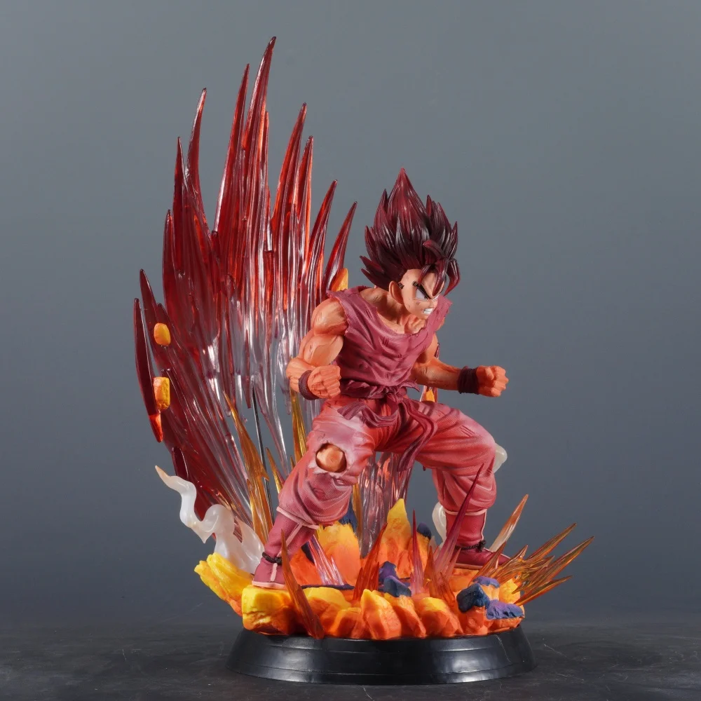 38 cm/14.96in anime dragon ball figure kaiouken goku figurines d'action pvc statue bureau ornement collection modèle jouets cadeaux 38 cm/14.96in anime dragon ball figure kaiouken goku figurines d'action pvc statue bureau ornement collection modèle jouets cadeaux