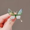 broche papillon antidéflagrante, corsage d'insecte, accessoire pour femmes, ailes transparentes en acrylique, épingle pour vêtements de haute qualité