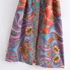 robe kimono à manches chauve souris et col en v pour femme, tenue de plage, style bohème, imprimé floral, Étoile, pour dîner, Été