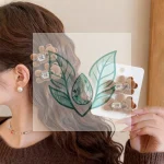 Épingles à cheveux à carreaux pour femmes et filles, 2 pièces, Barrettes d&rsquo;ornement de cheveux doux, pince à cheveux, accessoires de mode