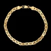 collier en argent sterling 925, chaîne japonaise plate de 6mm, bracelet, bijoux pour hommes et femmes, cadeau 20cm, or 18 carats