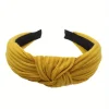 tricoté noué solide large bandeaux femmes filles nouvelle mode cheveux cerceau simple croix noeud bandeaux chapeaux cheveux accessoires