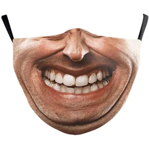 Masques qualifiée aux d&rsquo;Halloween College amusants pour adultes, masque buccal en mélange de coton, pfvoltage, écran facial lavable