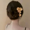 pinces à cheveux vintage à pampilles à fleurs pour femmes, épingles à cheveux en métal, épingles à cheveux pour mariées, bijoux de mariage, accessoires pour cheveux