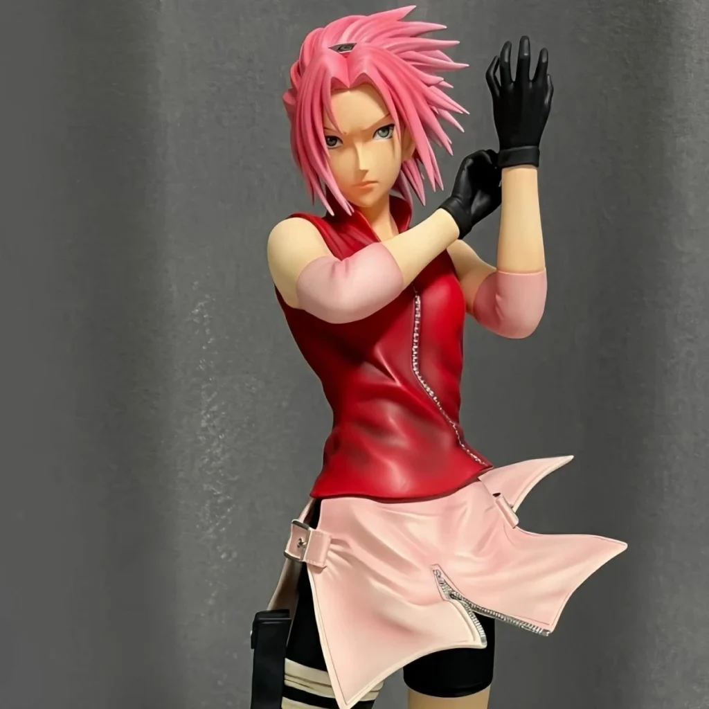 Gk 28 cm Haruno Sakura porte dieu série Ninja figurine debout Statue modèle ornement Pvc poupées enfants jouets à collectionner cadeaux