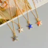 collier étoile de mer pour cadeau de vacances d'été, mignon, joli, nouvelle mode, ras du cou, vente en gros de bijoux