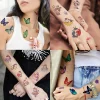 60 feuilles 500 + modèles tatouages temporaires de dessin animé pour filles garçons bras mains cou groovy mignon sirène licorne dinosaure papillon