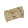 joli bandeau pour nouveau né fille, tricot élastique, turban pour enfants, nœuds en nylon doux, couvre chef pour enfants, accessoires pour cheveux