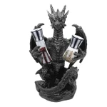 Statue de dragon de style gothique, sculpture décorative, figurine de dinosaure, ornement réaliste, belle