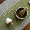 filles à thé matcha japonais, support de fouet, cérémonie du thé matcha, accessoires de service