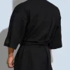 peignoir pour hommes mode basique modal confortable 100% coton pyjama mâle décontracté maison robes de bain