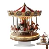 Décoration traditionnelle de carrousel de Noël, maison de village, manège