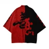 kimono traditionnel japonais hommes et femmes casual mode streetwear cardigan harajuku haori tops noir blanc lâcheur yukata
