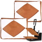 Couvercle rond réutilisable pour presse à chaud, couvercle rond, degré de chaleur, 16×20 pouces, 2 pièces