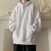 sweats à capuche monochromes surdimensionnés pour hommes, poches à capuche, manches longues, pvd, style japonais, décontracté, tendance de la mode, automne, hiver