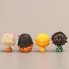 4 pièces/ensemble demon slayer kamado tanjirou nezuko figure jouets q version kimetsu no yaiba agatsuma zenitsu figurine d'action modèle poupées