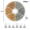 bijoux en alliage d'or kc 4 6 8mm, ensemble d'anneaux de saut ouverts, kit d'accessoires pour bricolage, bracelet, collier, chaîne, fabrication d'accessoires de connexion