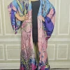 cardigan kimono boho chic grande taille imprimé à la mode pour femmes, couverture de plage légère d'été, robe poncho décontractée pour femmes