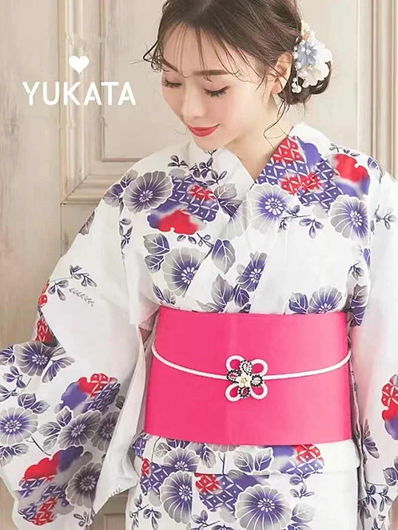 cravate ceinture kimono obi jime pour robe traditionnelle, cordon de taille réglable avec détails perlés cravate ceinture kimono obi jime pour robe traditionnelle, cordon de taille réglable avec détails perlés
