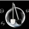 brosse de toilette minimaliste japonaise, avec poignée en acier inoxydable, tête de brosse premium pour le nettoyage de la salle de bain, 1/2 pièces