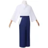 costume de cosplay onimaru, kimono japonais, haut blanc, pantalon bleu, ensemble complet, tenue de jeu de rôle takeshi pour hommes, fête d'halloween