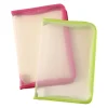 pochette transparente multifonctionnelle à fermeture éclair, couleur unie, pochette pour fichiers pp, rangement de papeterie, pochette de rangement de documents portable