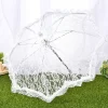 parapluie élégant en dentelle pour femmes, motifs floraux ajourés, mini parapluie de mariée, parasol délicat en dentelle blanche lolita