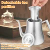 théière en acier inoxydable 2l avec infuseur amovible, bouilloire épaisse de grande capacité, service à thé, induction de gaz, camping à domicile