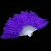 Éventail pliant en plumes lolita, éventail de danse de cour pour fille féerique douce, éventail à main de mariée, décoration de fête, cadeau, éventail en plumes gothiques foncées