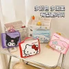 kawaii sanrio grande capacité pliant dessin animé sac de maquillage mignon voyage kitty kuromi portable cosmétiques brosse sac de rangement