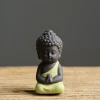 ornements en céramique pour animaux de compagnie de thé, style chinois, statue de bouddha mignonne, mini moine exquis, jeu de thé figauckland