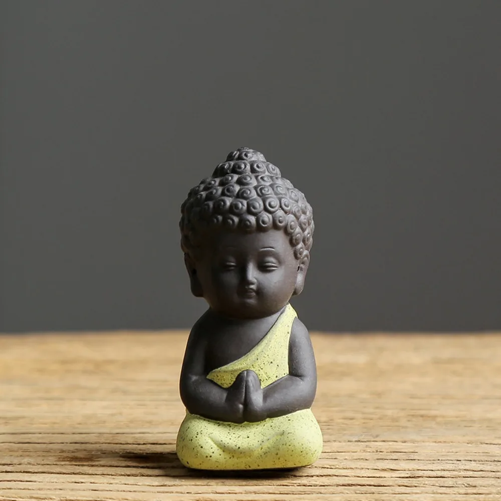 ornements en céramique pour animaux de compagnie de thé, style chinois, statue de bouddha mignonne, mini moine exquis, jeu de thé figauckland ornements en céramique pour animaux de compagnie de thé, style chinois, statue de bouddha mignonne, mini moine exquis, jeu de thé figauckland