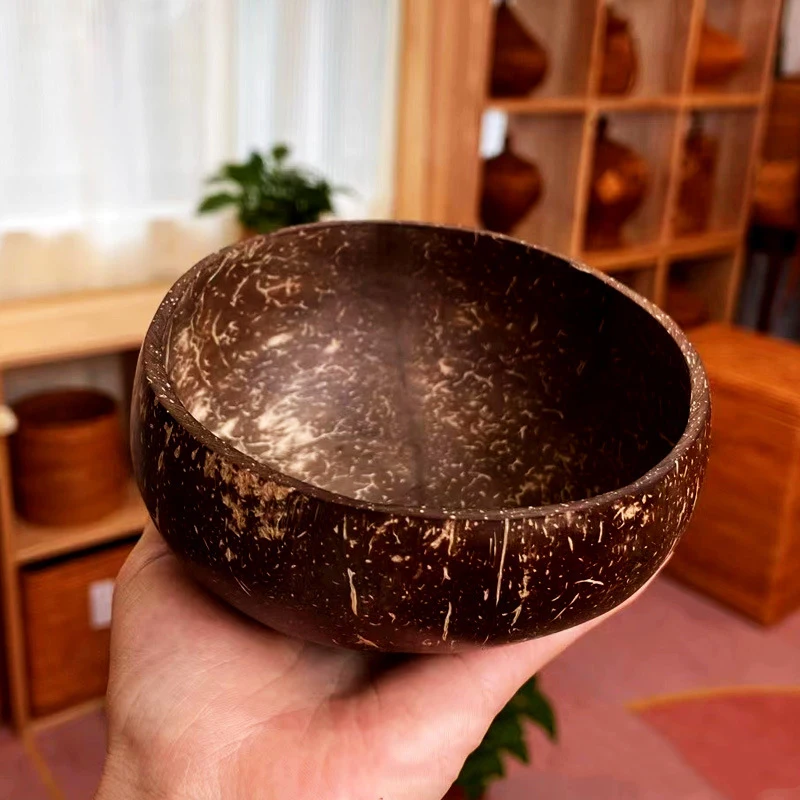 ensemble de bols à noix de coco naturel, bol à salade en bois ramen, ensemble de cuillères en bois de noix de coco, smoothie, vaisselle de cuisine, bol à noix de coco ensemble de bols à noix de coco naturel, bol à salade en bois ramen, ensemble de cuillères en bois de noix de coco, smoothie, vaisselle de cuisine, bol à noix de coco
