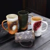 tasse à café japonaise de grande capacité de 800ml, tasse d'eau en céramique pour le lait, expresso, thé, bière, décoration de maison, cadeau, accessoires pour boissons
