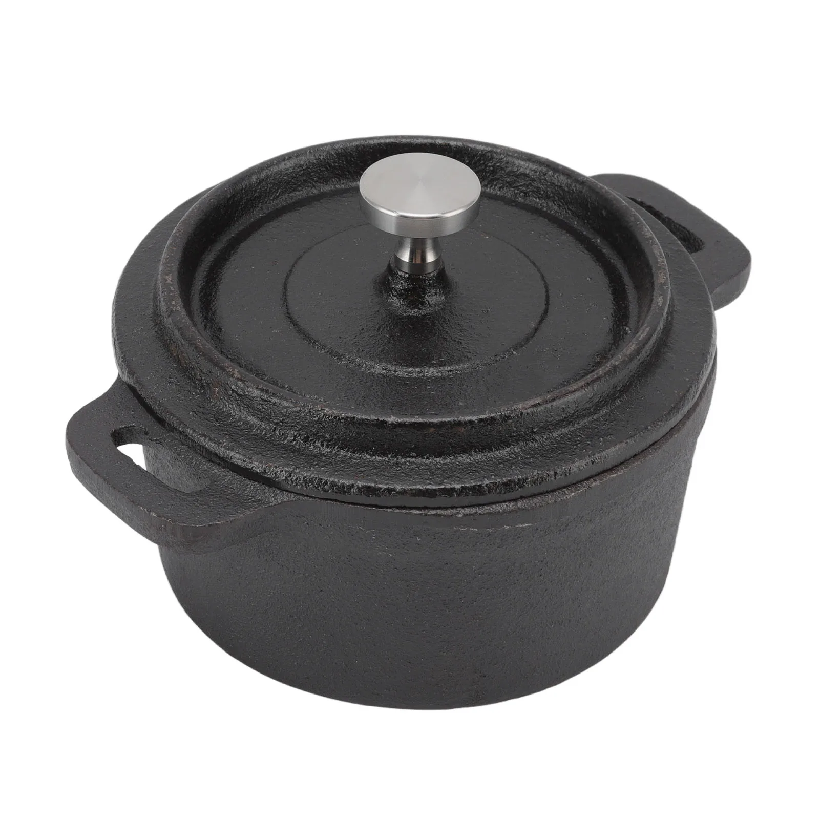 marmite en fonte avec couvercle, double cuisinière traditionnelle épaissie, poignée pour cuisson lente, outil de cuisine pour pâtes marmite en fonte avec couvercle, double cuisinière traditionnelle épaissie, poignée pour cuisson lente, outil de cuisine pour pâtes