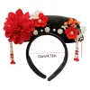 antique fleur style chinois chapeaux arc perle style ancien bandeau gland princesse cheveux cerceau hanfu pince à cheveux femmes