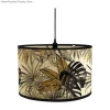 lustre en bambou de style européen, abat jour d'art de style japonais rétro, salon, zones d'ombre lumineuse, décor de lampe, couvercle