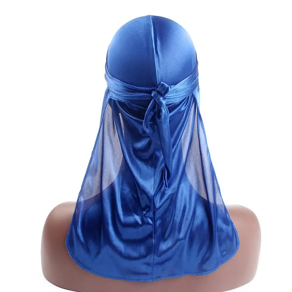 mode pré attaché soie durag élastique polyester turban hijab réglable pirate chapeau hommes femmes mode pré attaché soie durag élastique polyester turban hijab réglable pirate chapeau hommes femmes